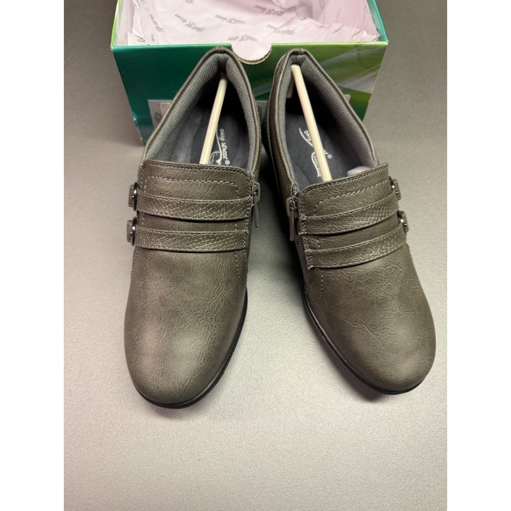 Easy Street Comfort Wave Grey‎ Buckle Strap Ankle Boots Womens 6.5 grandmacore